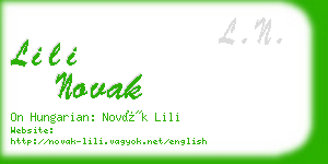 lili novak business card